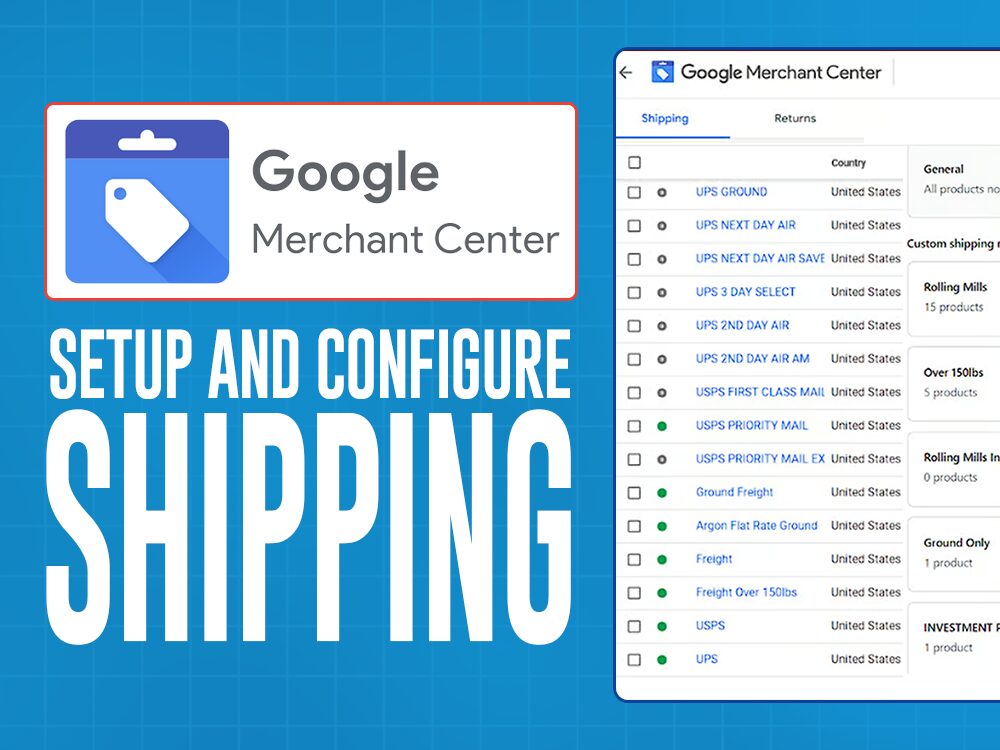 Google Merchant Center Shipping Setup
